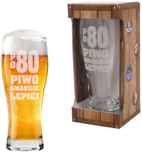 Szklanka do Piwa 500ml - Po 80 Piwo Smakuje Lepiej
