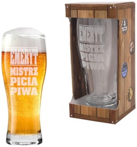 Szklanka do Piwa 500ml - Emeryt Mistrz Picia Piwa