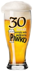Szklanka do Piwa 500ml - 30 Latek Wybiera Piwko