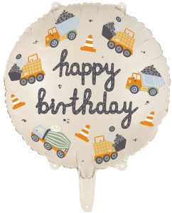 Balon foliowy Pojazdy budowlane, 45 cm