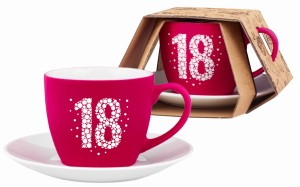 Filiżanka Bruno - 18 Urodziny (różowa)