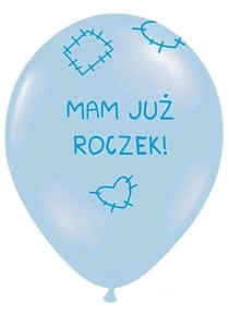 Balony 30cm Miś - mam już P. Baby Blue