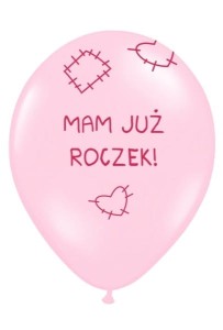 Balony 30cm Miś - mam już. Pastel Pink